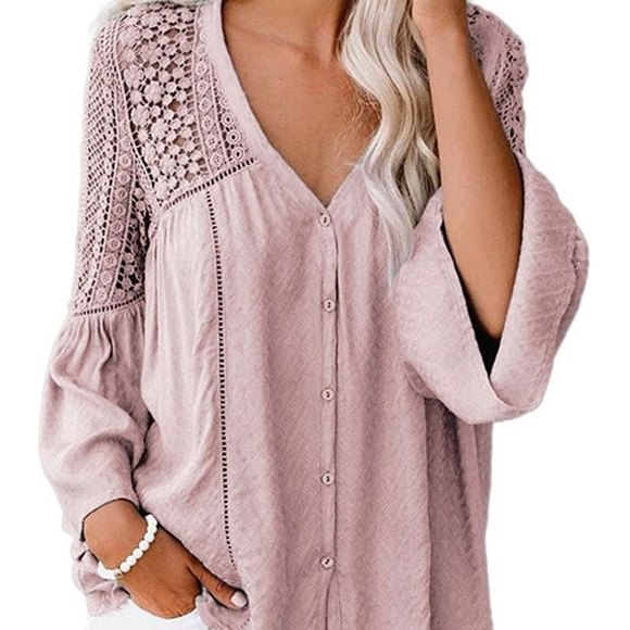 Tops - Blush colored blouse size large